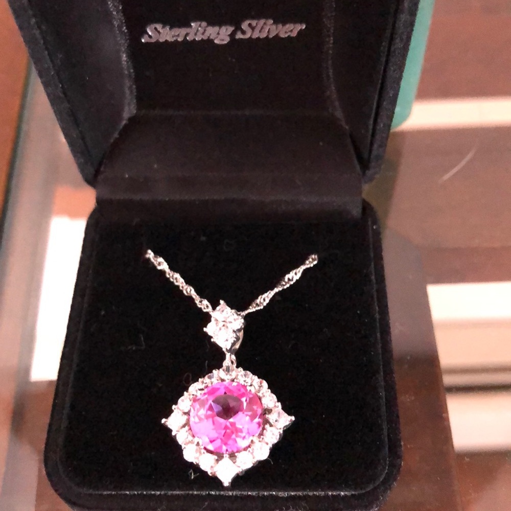 Crystal & Sterling Necklace. NWOT